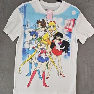 Sailor Moon Character Print T-Shirt Unisex XS Vintage Anime Tee Graphic